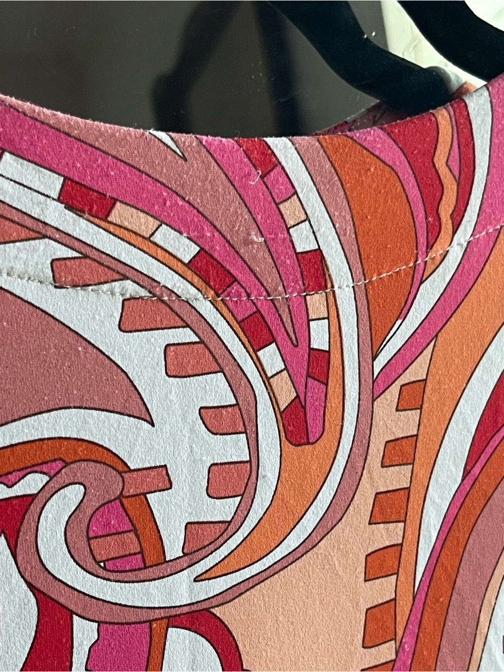 Barbara Gerwit Vintage Pink and Orange Paisley Shift Dress - Picture 6 of 8